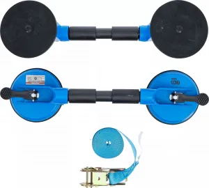 BGS Technics Prísavky dvojité na nosenie skla, 3 diely, BGS 7997