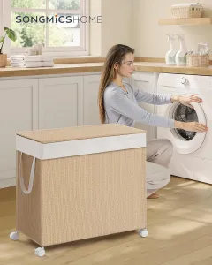 SONGMICS Kôš na bielizeň Dione 140 L hnedý