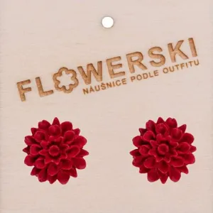FLOWERSKI Flowerski náušnice - wild cherry RED