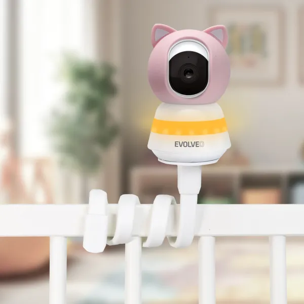 EVOLVEO Baby Monitor N5 - Set videochůvičky s 360° dohledem, obousměrnou komunikací a ukolébavkami,