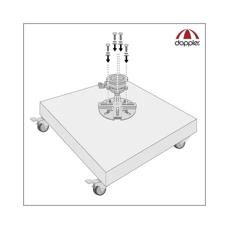 Doppler Vario adaptér pre slnečníky s bočnou nohou