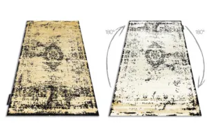 Koberec DE LUXE 2083 Ornament vintage - zlatý / sivý