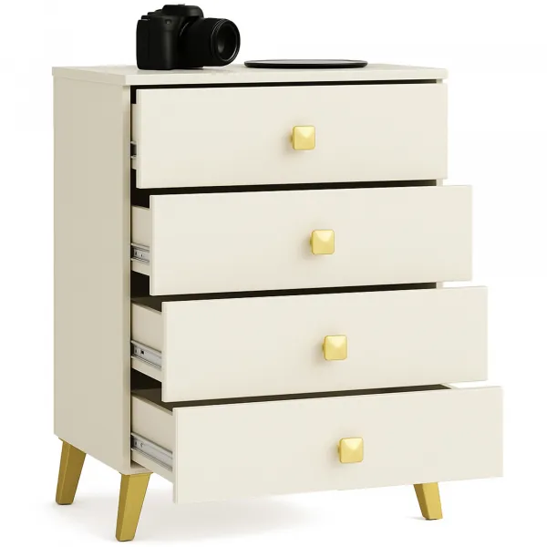 Ak furniture Komoda MOBI K-04 kašmír/zlatá