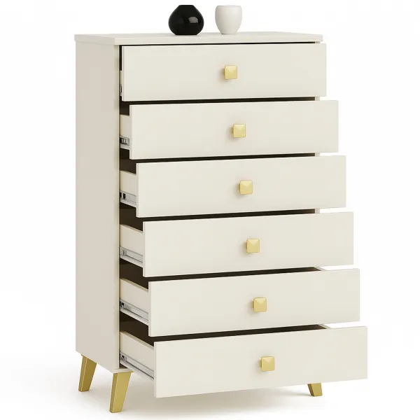 Ak furniture Komoda MOBI K-06 kašmír/zlatá