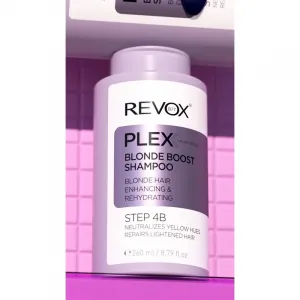 Revox B77 Plex Blonde Boost Shampoo. Step 4B šampón neutralizujúci žlté tóny pre blond vlasy 260 ml
