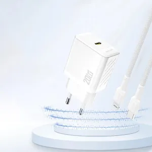 Dudao A26 GaN sieťová nabíjačka USB-C 20W, biela