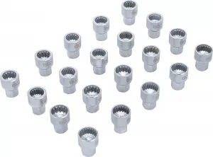 BGS Technics Sada nadstavcov na bezpečnostné skrutky kolies pre Porsche a VW Touareg | 12.5 mm (1/2“) | 20 ks (BGS 9099)