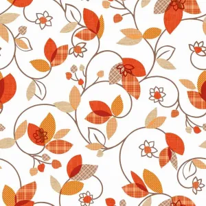 Záves dekoračný, OXY Listy oranžové 150 cm 150 cm