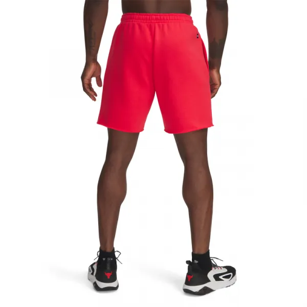 Pánske teplákové kraťasy UNDER ARMOUR PROJECT ROCK Icon Flc Short-RED