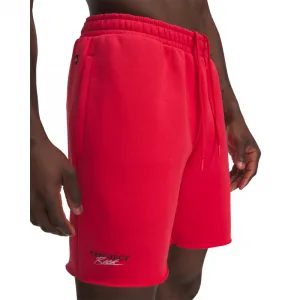 Pánske teplákové kraťasy UNDER ARMOUR PROJECT ROCK Icon Flc Short-RED