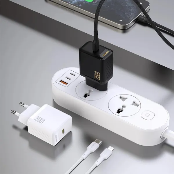 Dudao A26 GaN sieťová nabíjačka USB-C 20W, čierna