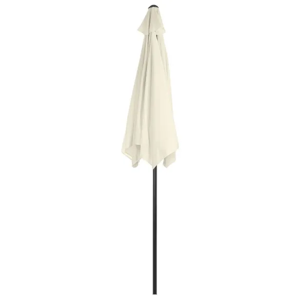 Skladací záhradný balkónový slnečník, nastaviteľný, 210 cm, béžový