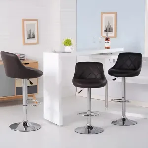 MODERNHOME Barová židle EUPHY ekokůže černá/stříbrná
