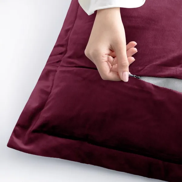 Súprava 2 ks obliečok na vankúše AmeliaHome Velvet Side červená, veľkosť 50x70