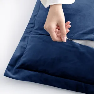 Súprava 2 ks obliečok na vankúše AmeliaHome Velvet Side indigová, veľkosť 50x70