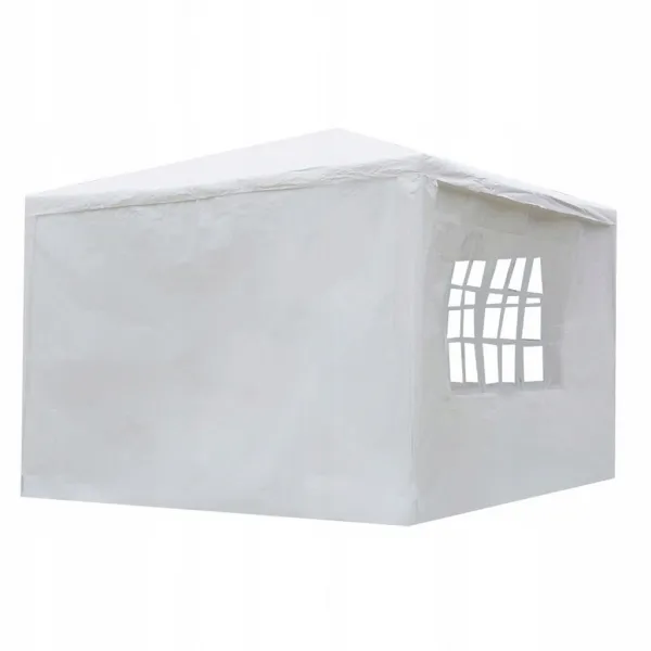 Záhradný komerčný pavilón, 3x3 m, 4 steny, biely,