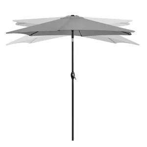 LONGWELL INDUSTRIAL LTD Záhradný slnečník PLUGO 210 cm sivý