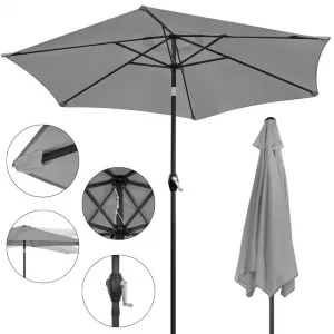 LONGWELL INDUSTRIAL LTD Záhradný slnečník PLUGO 210 cm sivý