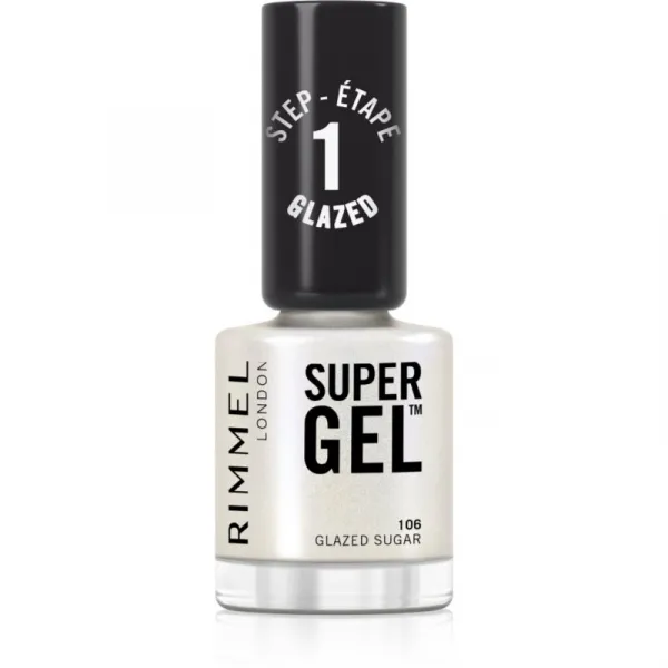 Rimmel Super Gel gélový lak na nechty bez použitia UV/LED lampy odtieň 106 Glazed Sugar 12 ml