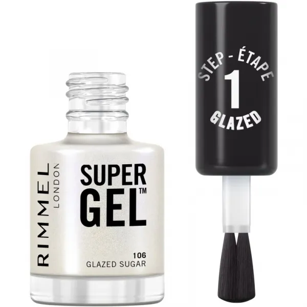 Rimmel Super Gel gélový lak na nechty bez použitia UV/LED lampy odtieň 106 Glazed Sugar 12 ml