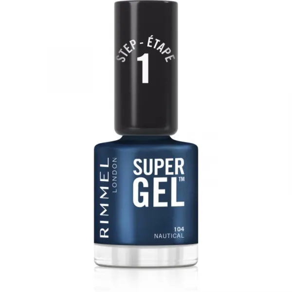 Rimmel Super Gel gélový lak na nechty bez použitia UV/LED lampy odtieň 104 Nautical 12 ml