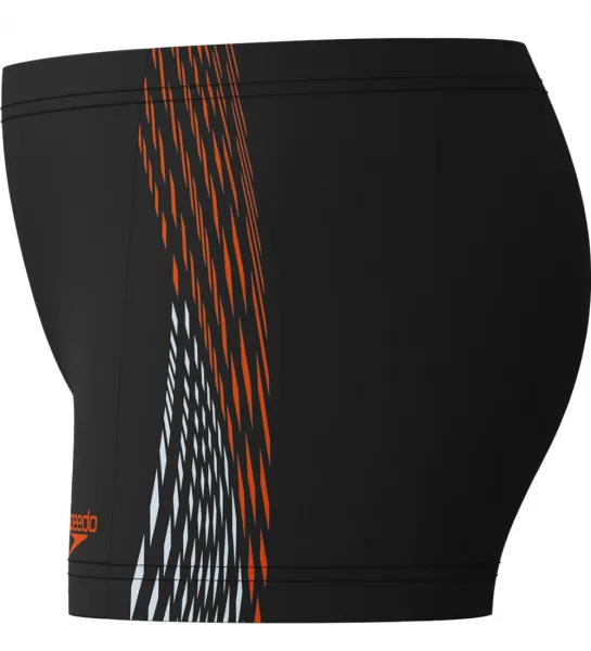 Speedo plastisol placement aquashort boy black/orange 164cm