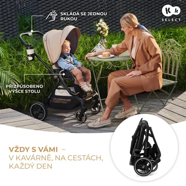 Kočík športový Yoxi Pure Black