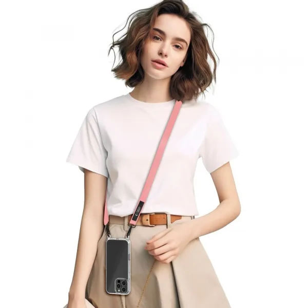Tech-Protect Rope Crossbody šnúrka na mobil, ružová
