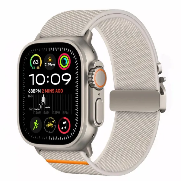 Tech-Protect Nylon Clasp remienok na Apple Watch 44/45/46/49mm, titanium