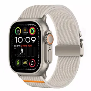 Tech-Protect Nylon Clasp remienok na Apple Watch 44/45/46/49mm, titanium