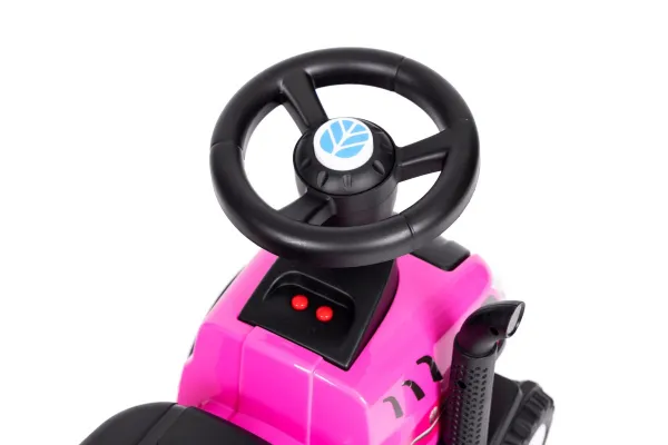 MULTISTORE Dětské odrážedlo TRACTOR s vozíkem růžové