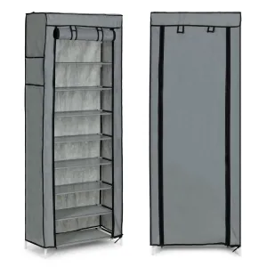 MODERNHOME Textilní botník GARDEROBE 58x28x161 cm šedý
