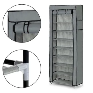 MODERNHOME Textilní botník GARDEROBE 58x28x161 cm šedý