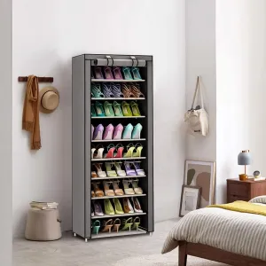 MODERNHOME Textilní botník GARDEROBE 58x28x161 cm šedý