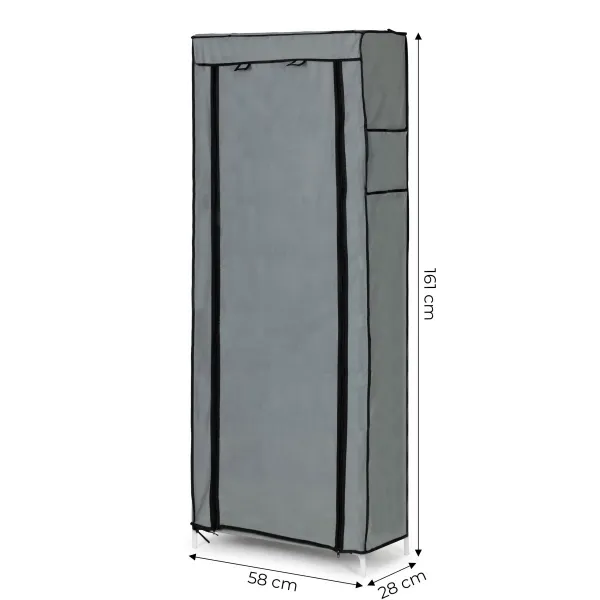 MODERNHOME Textilní botník GARDEROBE 58x28x161 cm šedý