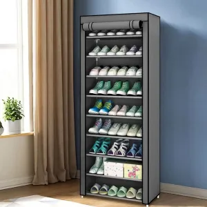 MODERNHOME Textilní botník GARDEROBE 58x28x161 cm šedý