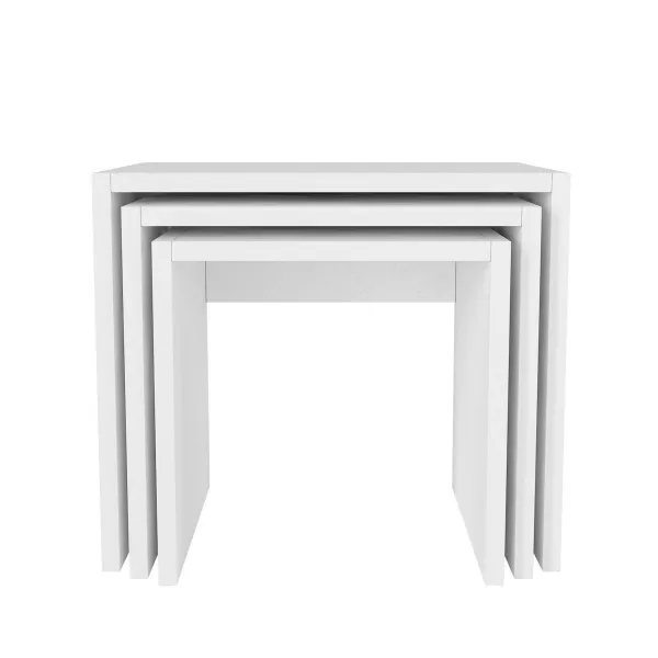 Rozkladací stôl Zariel White, 3 ks