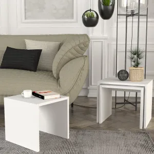 Rozkladací stôl Zariel White, 3 ks