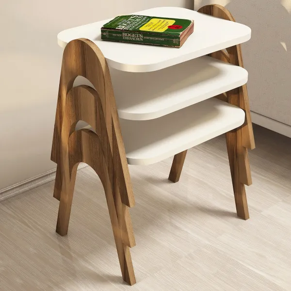Rozkladací stôl Paris Cream, 3 ks