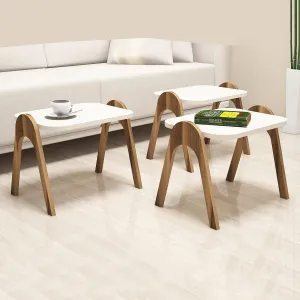Rozkladací stôl Paris Cream, 3 ks