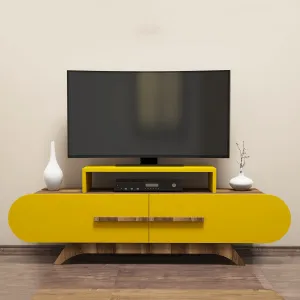 TV stolík Rose Walnut Yellow
