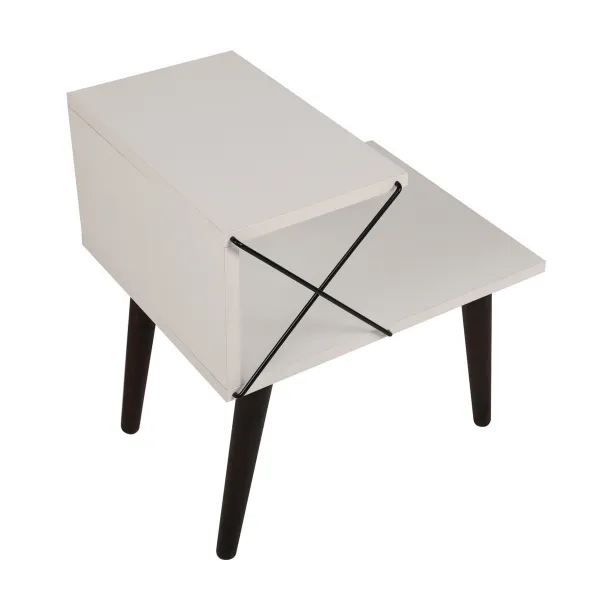 Nočný stolík Cross White