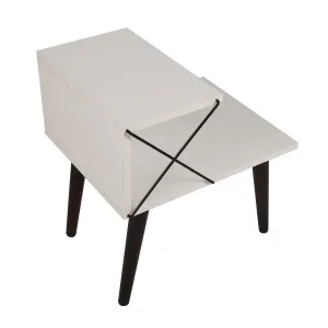 Nočný stolík Cross White