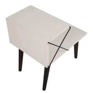 Nočný stolík Cross White