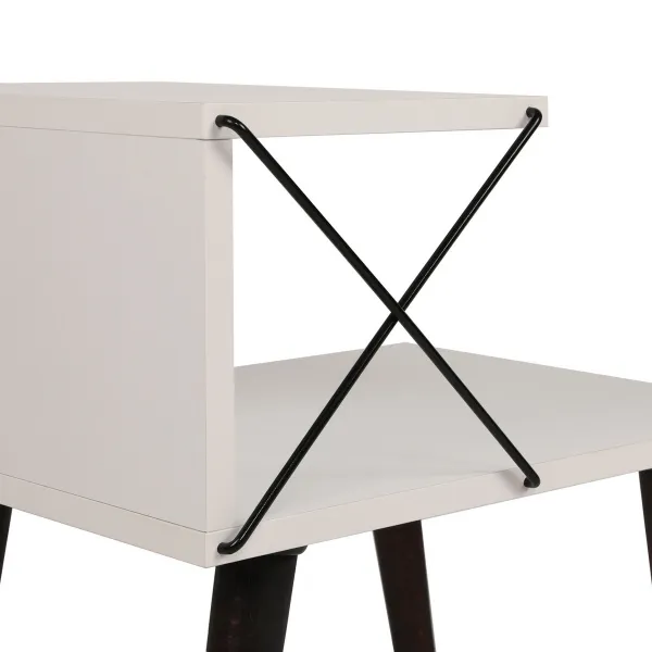Nočný stolík Cross White