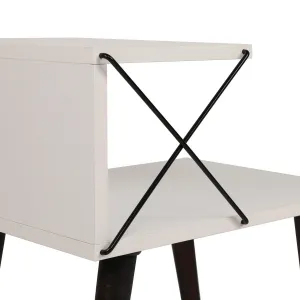 Nočný stolík Cross White