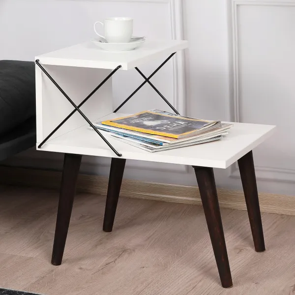 Nočný stolík Cross White