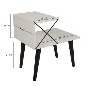 Nočný stolík Cross White