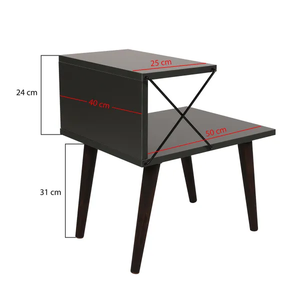 Nočný stolík Cross Anthracite