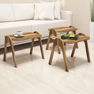 Skladací stôl Paris Walnut, 3 ks
